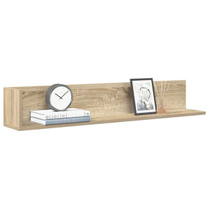 vidaXL Wandschappen 2 st 100x16,5x16,5 cm bewerkt hout sonoma eiken