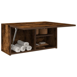 vidaXL Badkamerwandkast 60x25x30 cm bewerkt hout gerookt eikenkleurig