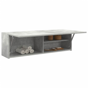 vidaXL Badkamerwandkast 100x25x30 cm bewerkt hout betongrijs