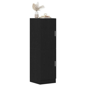 vidaXL Keukenkast 38x41,5x131,5 cm bewerkt hout zwart
