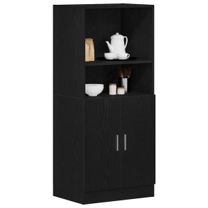 vidaXL Keukenkast 57x41,5x131,5 cm bewerkt hout zwart