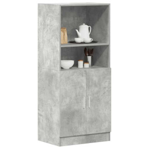 vidaXL Keukenkast 57x41,5x131,5 cm bewerkt hout betongrijs