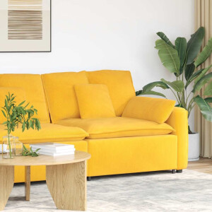 vidaXL Modulaire bank Armleuning eindmodule met kussens 100 cm