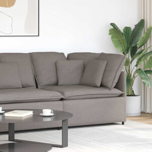 vidaXL Modulaire bank hoekmodule met kussens 100 cm taupe