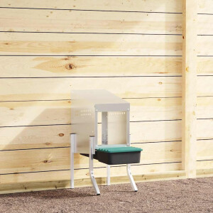 vidaXL Kippennestkast 1 compartiment met poten gegalvaniseerd staal