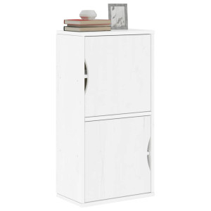 vidaXL Bijzetkast ODDA 40x24x79 cm massief grenenhout wit