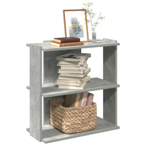vidaXL Boekenkast 3-laags 60x30x60 cm bewerkt hout betongrijs