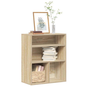 vidaXL Boekenkast 60x30x71,5 cm bewerkt hout sonoma eikenkleurig