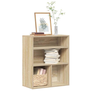 vidaXL Boekenkast 60x30x71,5 cm bewerkt hout sonoma eikenkleurig