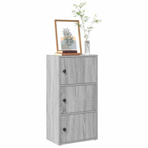 vidaXL Boekenkast 40x24x77 cm bewerkt hout grijs sonoma eikenkleurig