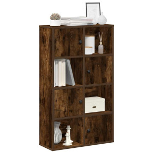 vidaXL Boekenkast 60x24x101,5 cm bewerkt hout gerookt eikenkleurig