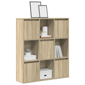 vidaXL Boekenkast 89x24x101,5 cm bewerkt hout sonoma eikenkleurig