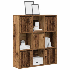 vidaXL Boekenkast 89x24x101,5 cm bewerkt hout oud houtkleurig