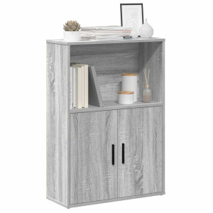 vidaXL Boekenkast 60x24x85 cm bewerkt hout grijs sonoma eikenkleurig