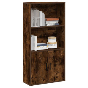 vidaXL Boekenkast 60x24x120 cm bewerkt hout gerookt eikenkleurig