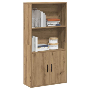 vidaXL Boekenkast 60x24x120 cm bewerkt hout artisanaal eikenkleurig