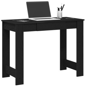 vidaXL Bureau 100x45x75 cm bewerkt hout zwart