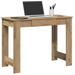 vidaXL Bureau 100x45x75 cm bewerkt hout artisanaal eikenkleur