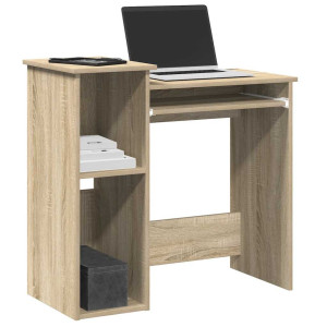 vidaXL Bureau met schappen 84x40x78 cm bewerkt hout sonoma eikenkleur