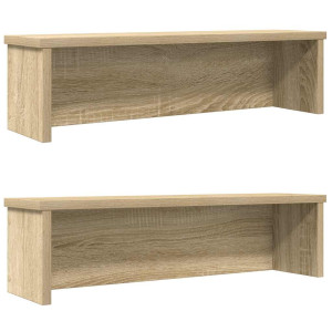 vidaXL Keukenrekken stapelbaar 2 st 50x15x16 cm sonoma eikenkleurig