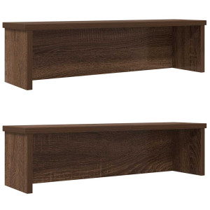 vidaXL Keukenrekken stapelbaar 2 st 50x15x16 cm bruin eikenkleur