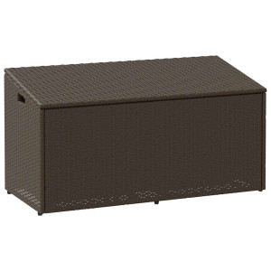 vidaXL Tuinbox 110x50x58 cm poly rattan bruin