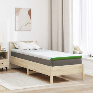 vidaXL matrastopper Wit en Groen 70 x 200 cm Jacquard Stof