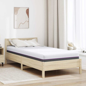 vidaXL Traagschuimmatras Medium 120 x 200 cm 16 cm Wit en Grijs