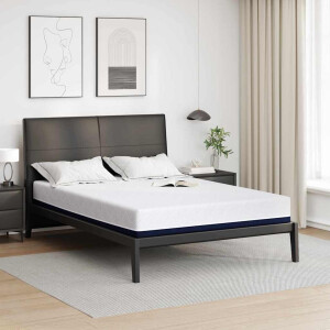 vidaXL Matras Wit en Blauw 140 x 190 cm Jacquard stof