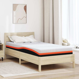 vidaXL Matras Wit en zwart 90 x 200 cm Jacquard stof