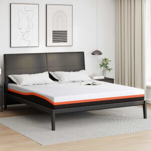 vidaXL Matras Wit en zwart 180 x 200 cm Jacquard stof
