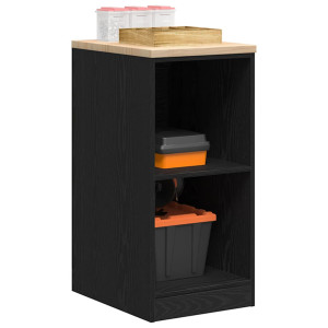 vidaXL Garagekast 40x51x85 cm massief grenenhout zwart