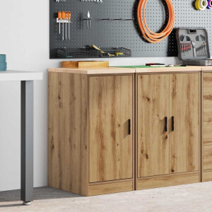 vidaXL Garagekast 40x51x85 cm massief grenenhout artisan eikenkleurig