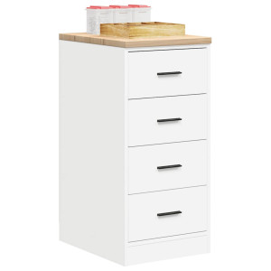 vidaXL Garagekast 40x51x85 cm massief grenenhout wit