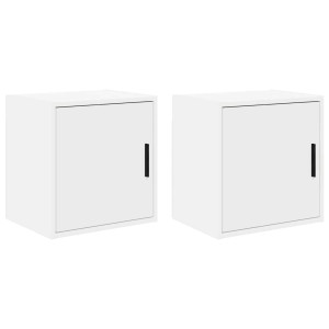 vidaXL Garagewandkasten 2 st spaanplaat wit