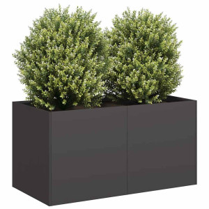 vidaXL Plantenbak 80x40x40 cm koudgewalst staal zwart