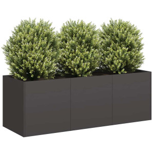 vidaXL Plantenbak 120x40x40 cm koudgewalst staal zwart