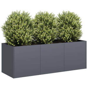 vidaXL Plantenbak Antraciet 120x40x40 cm Koudgewalst Staal