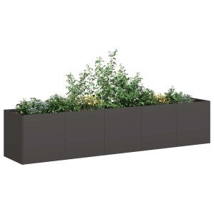 vidaXL Plantenbak 200x40x40 cm koudgewalst staal zwart