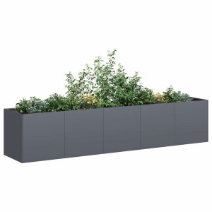 vidaXL Plantenbak Antraciet 200x40x40 cm Koudgewalst Staal
