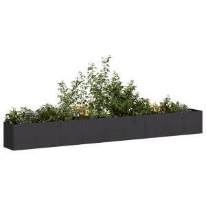 vidaXL Plantenbak 360x40x40 cm koudgewalst staal zwart