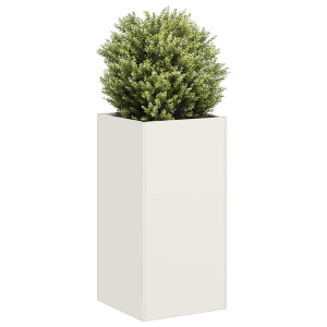 vidaXL Plantenbak 40x40x80 cm koudgewalst staal wit