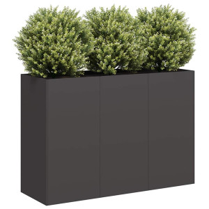 vidaXL Plantenbak 120x40x80 cm koudgewalst staal zwart