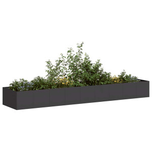 vidaXL Plantenbak 360x80x40 cm staal zwart