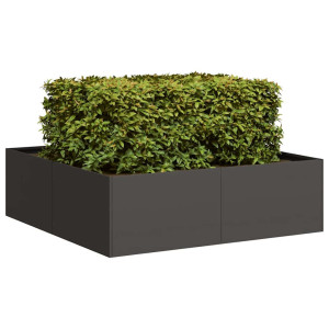 vidaXL Plantenbak 100x100x30 cm staal zwart