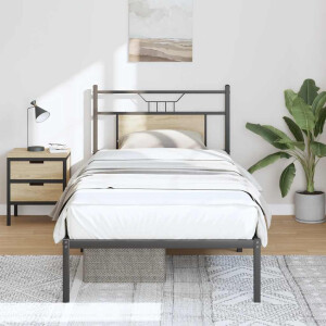 vidaXL Bedframe zonder matras hout sonoma eikenkleurig 90x200 cm