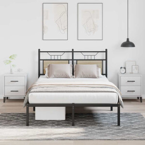 vidaXL Bedframe zonder matras hout sonoma eikenkleurig 120x190 cm