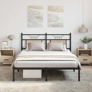 vidaXL Bedframe zonder matras hout sonoma eikenkleurig 140x200 cm