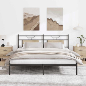 vidaXL Bedframe zonder matras hout sonoma eikenkleurig 183x203 cm