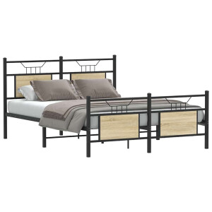 vidaXL Bedframe zonder matras hout sonoma eikenkleurig 140x200 cm